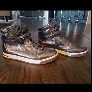 Michael Kors Metallic High Top Sneakers